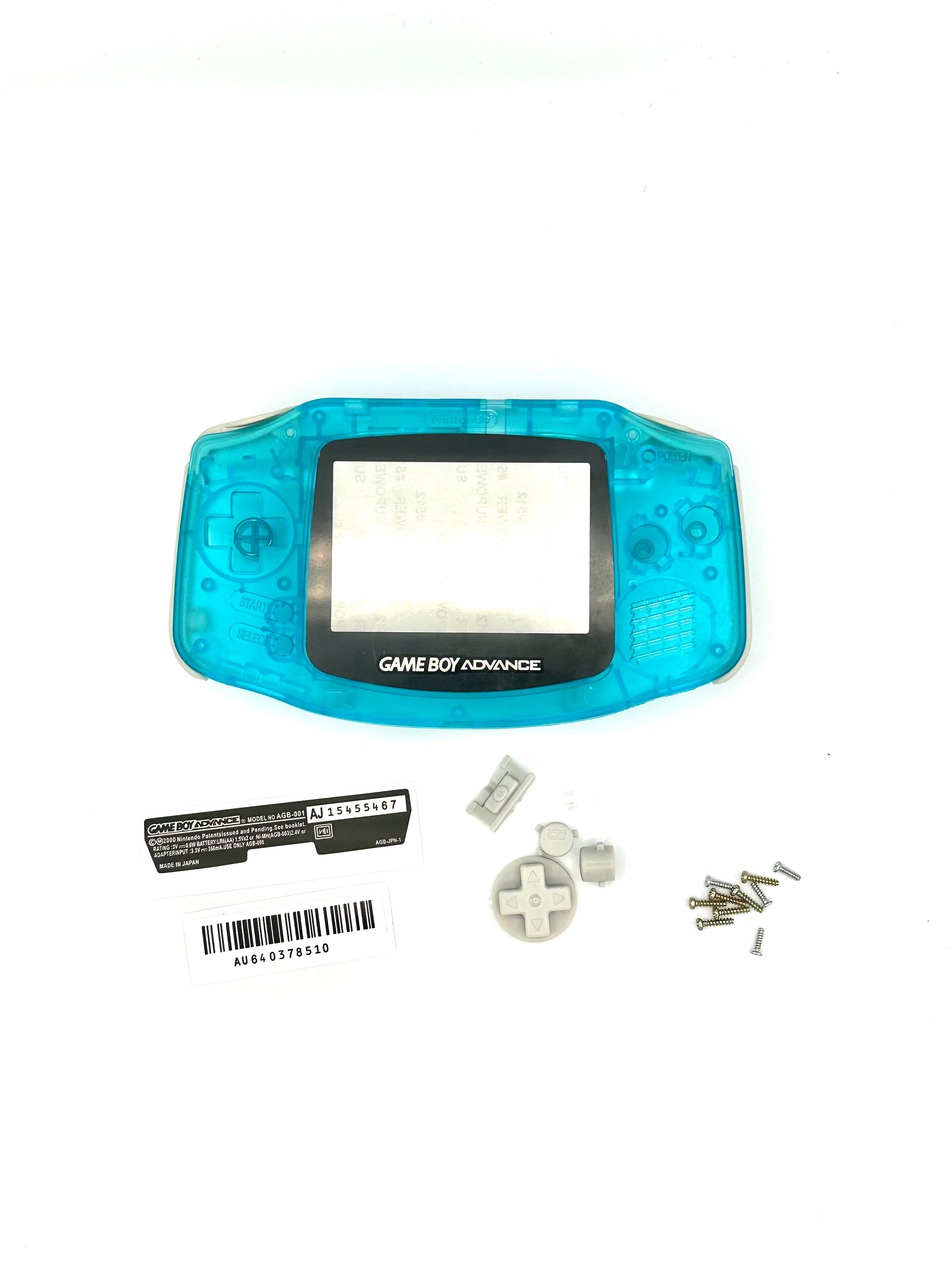 Nintendo Gameboy Advance Shell Clear Blue