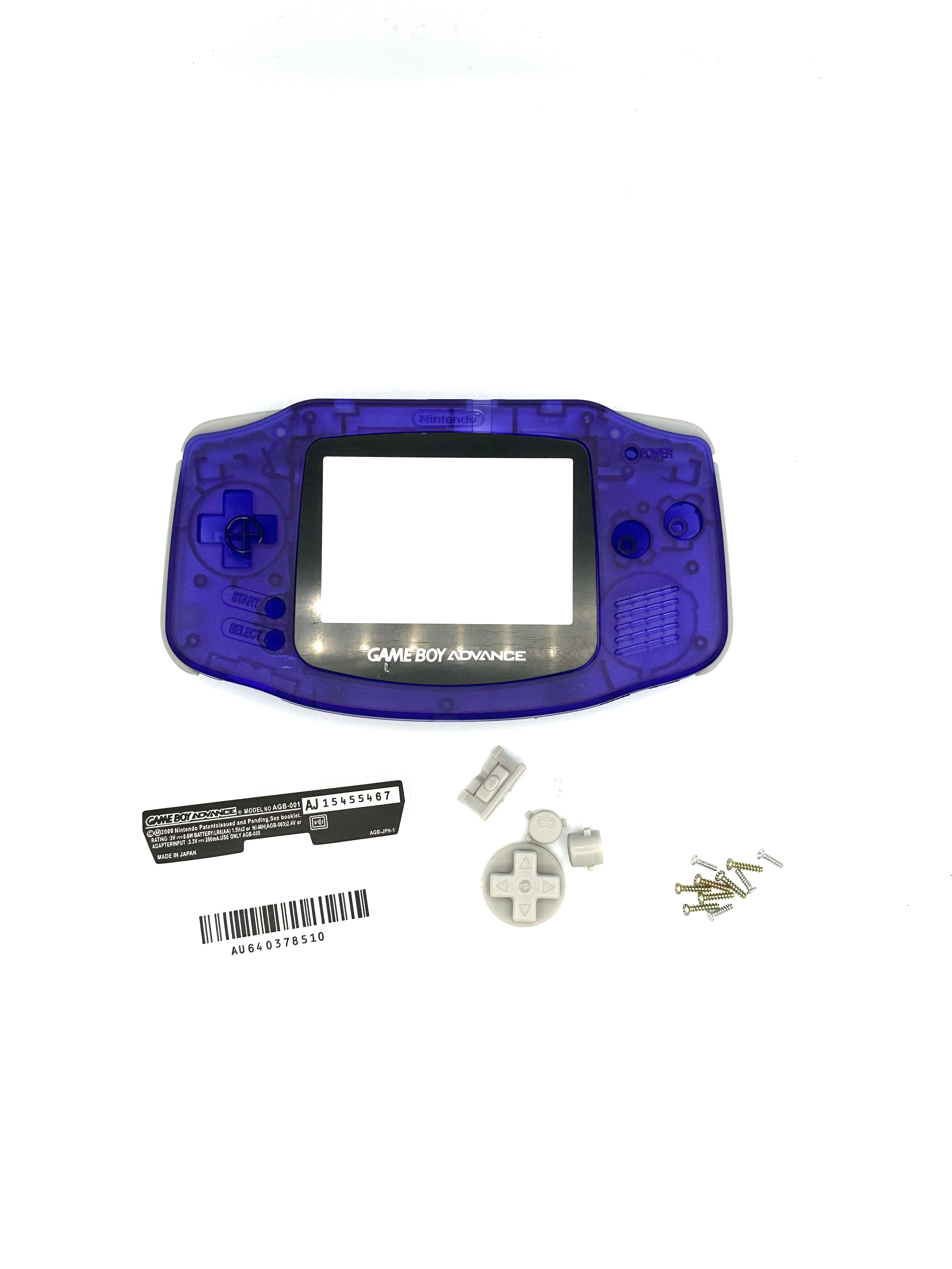 Nintendo Gameboy Advance Shell Housing Clear Purple