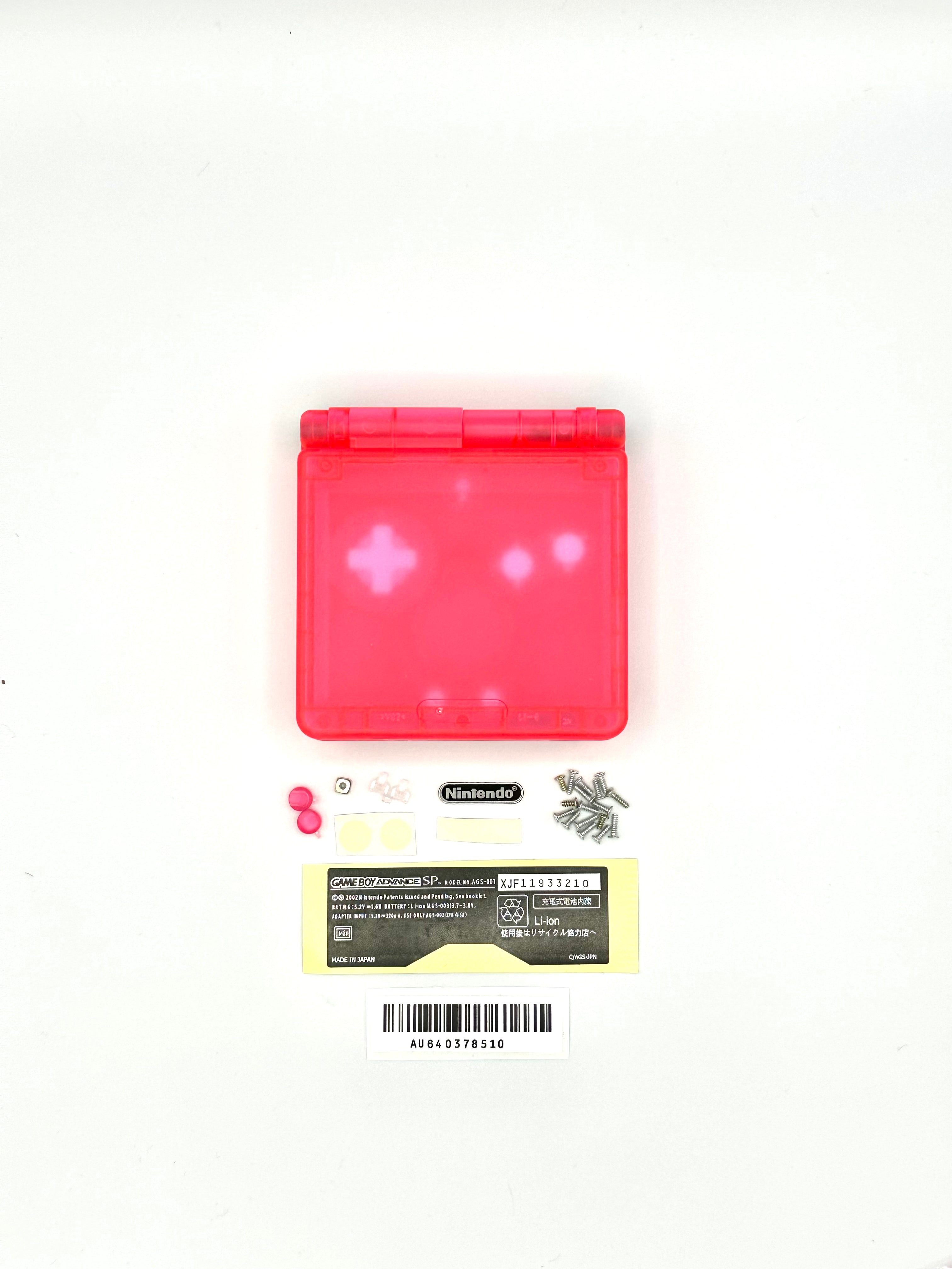 Nintendo Gameboy Advance SP Shell Clear Pink