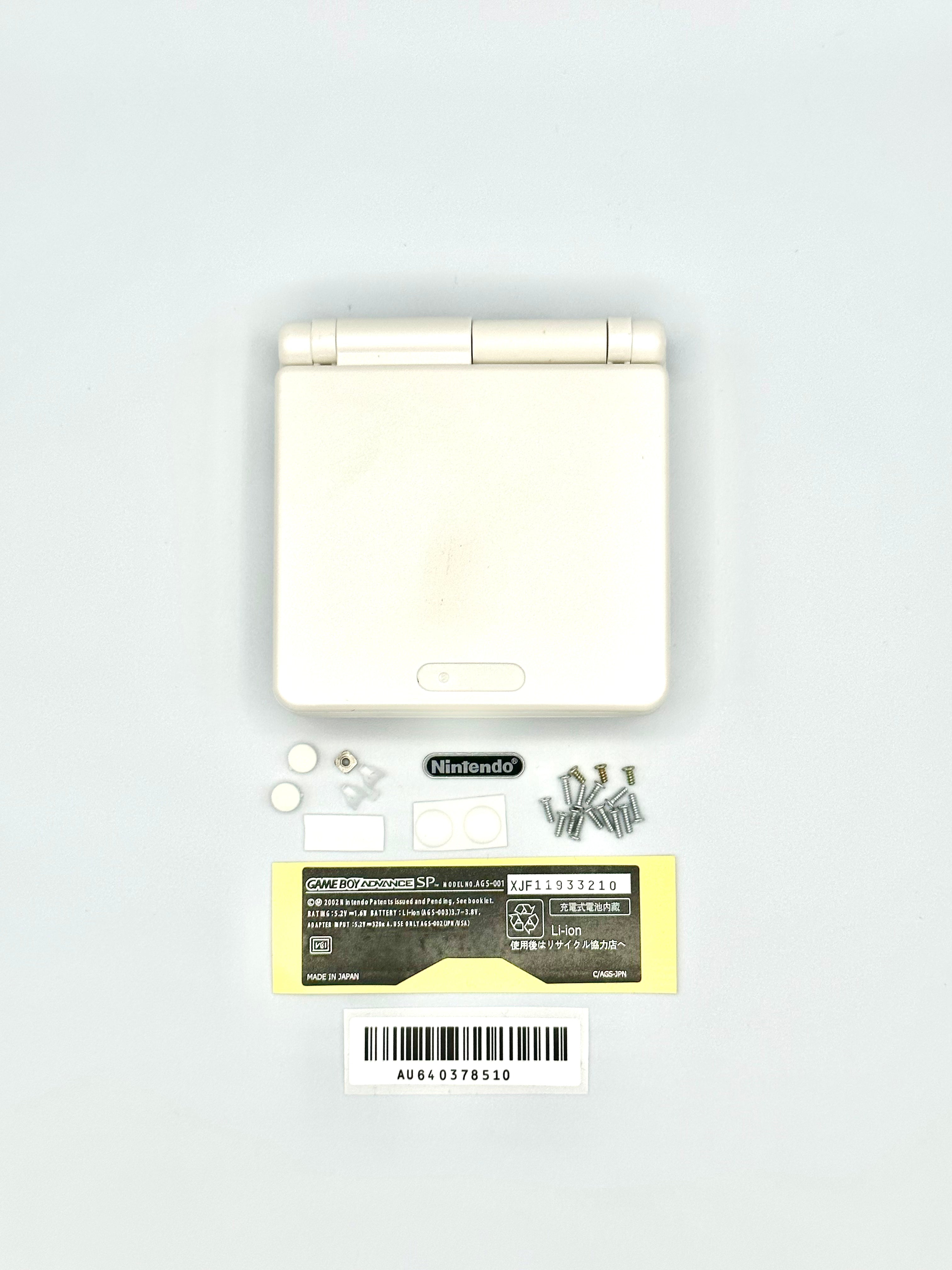 Nintendo Gameboy Advance SP Shell Pearl White