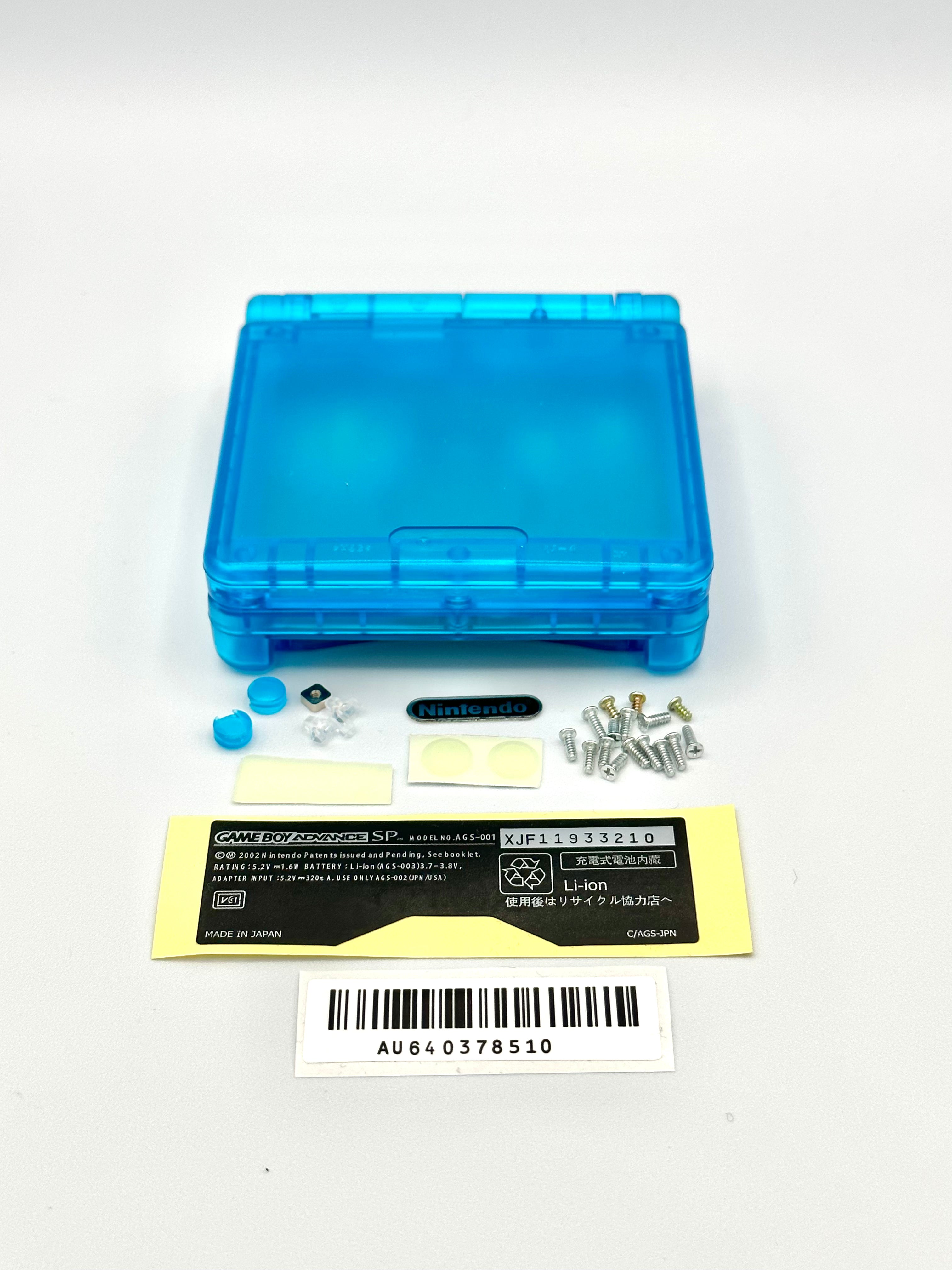 Nintendo Gameboy Advance SP Shell Clear Blue