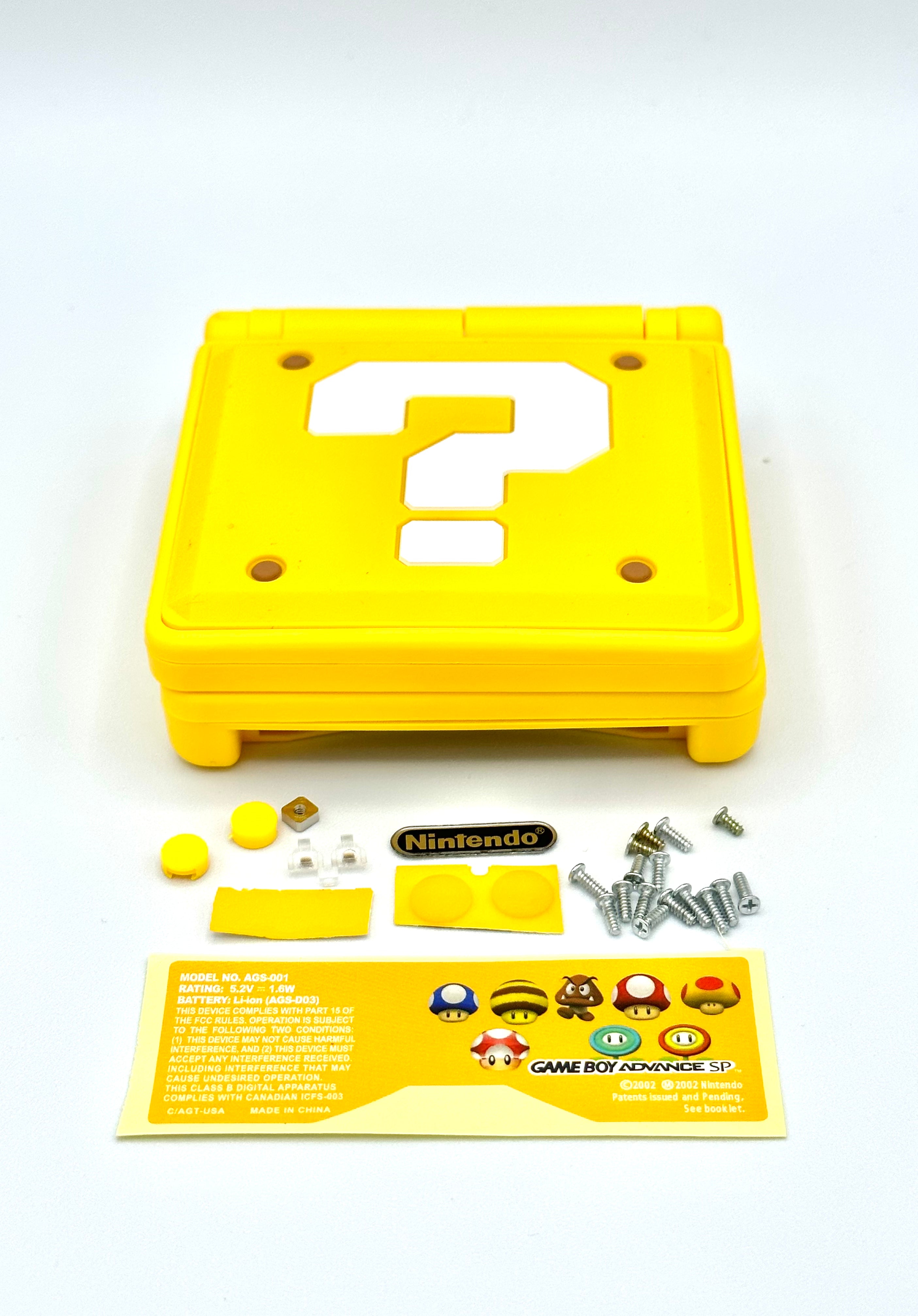 Nintendo Gameboy Advance SP Housing Shell Lucky Block